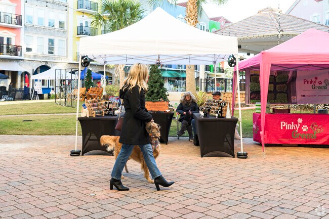 The European Village is lined with local eateries and is dog friendly.