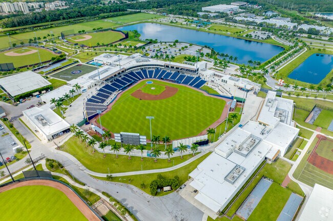 The Ballpark of West Palm Beach hosts Astros and Nationals spring training games.