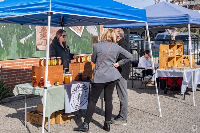 Vendors display their wares at Saturday events in Exeter.
