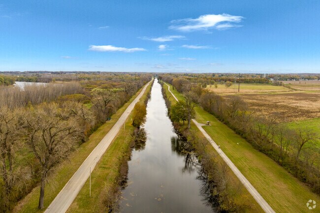 The Hennepin Canal runs through Colona and offers a long walking path with benches.