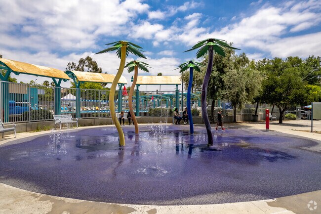 Splash pad in Pacific Park in Glendale.