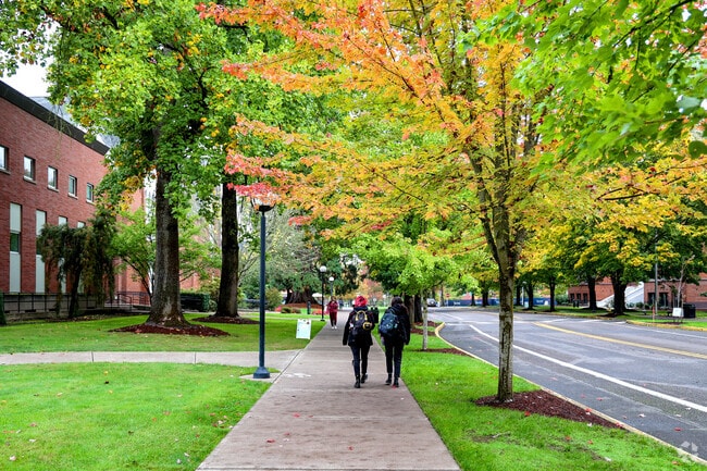 The best Autumn walks at Western Oregon University in Monmouth.