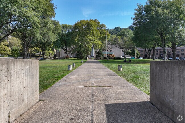 Wilmerding Park is a great spot to go for a walk or have a picnic in the grass.