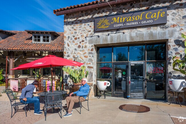 Enjoy a hot coffee or ice cold gelato while visiting Desert Highlands.