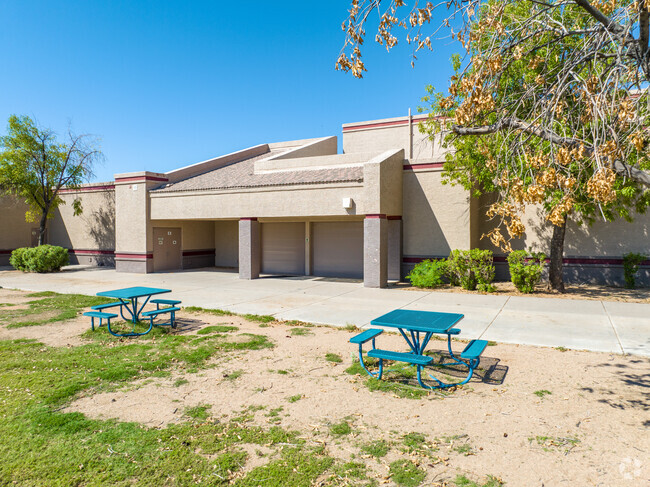 Falcon Hill Elementary School courtyards.