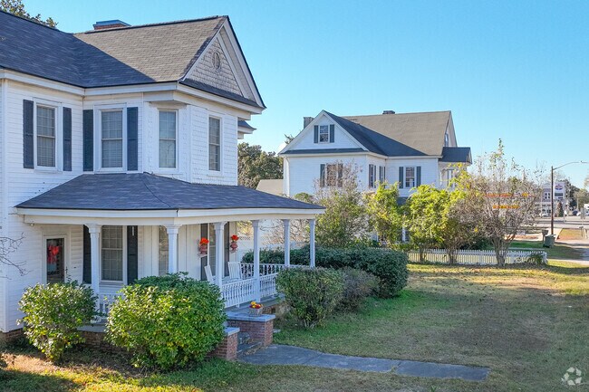 In the town of Johnston you will find rows of historical Victorian style homes.