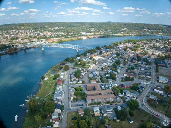 Rochester-Monaca Bridge rises over the Ohio River near Center Township.