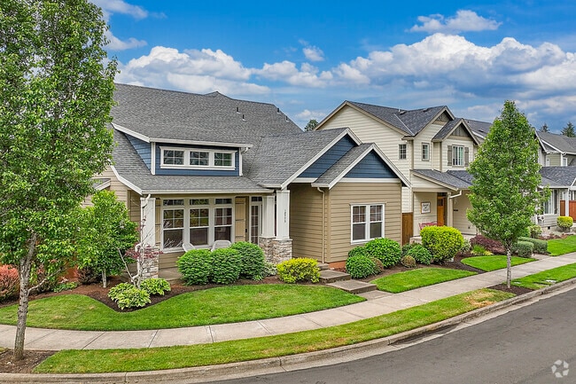 New traditional homes with Craftsman touches are common in Hazel Grove-Westling Farm.