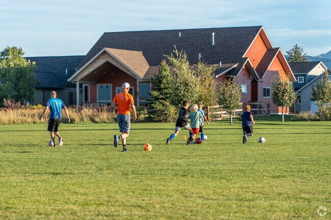 Expansive grass fields at Westbrook Park are perfect for a soccer match.