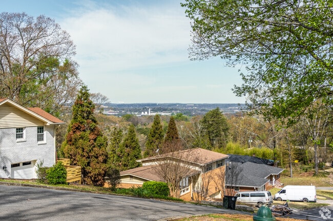 Crestwood South is perched on a mountainside with scenic views throughout the neighborhood.