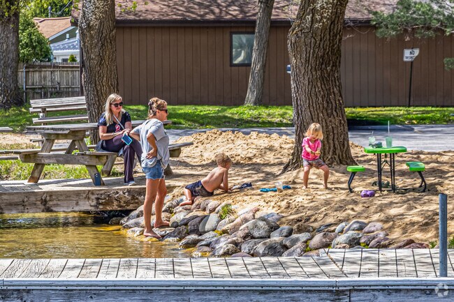 There are many private beach areas along the lakes of Chenequa.