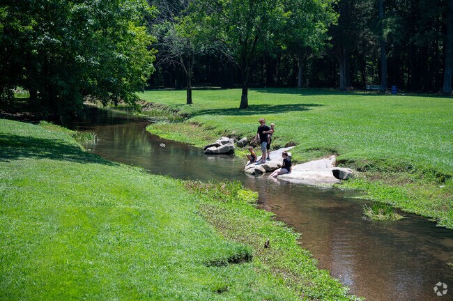 Leeds residents enjoying a cool dip in the water at Leeds Memorial Park.