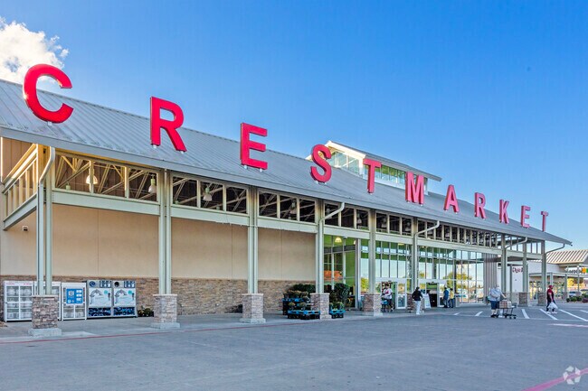 Residents of Winds West can shop for groceries at the nearby Crest Market.