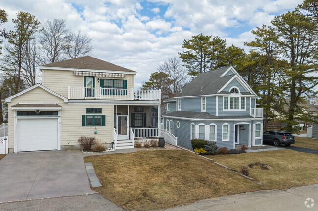 Rows of two-story homes line the quiet streets of the Wells neighborhood.