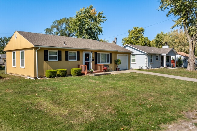 North Overland Park Hills has several brightly colored homes scattered throughout the area.