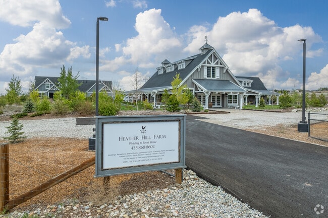 Heather Hill Farm in Enoch is a popular venue for events, including weddings and receptions, with a scenic outdoor setting.
