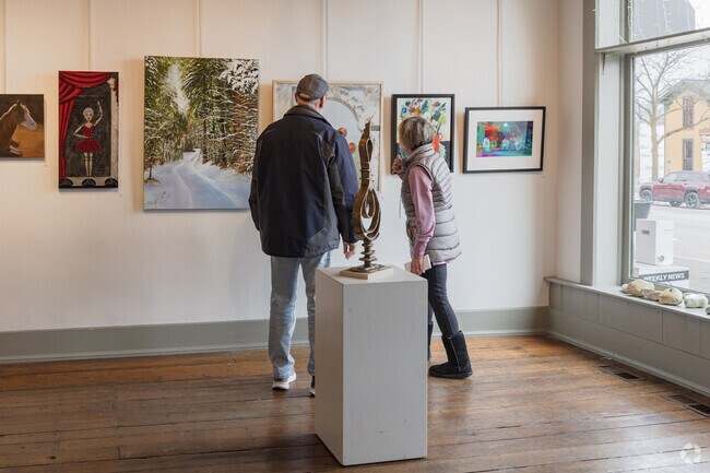 Stop by the gallery at Starkweather Arts Center for local art in Romeo.