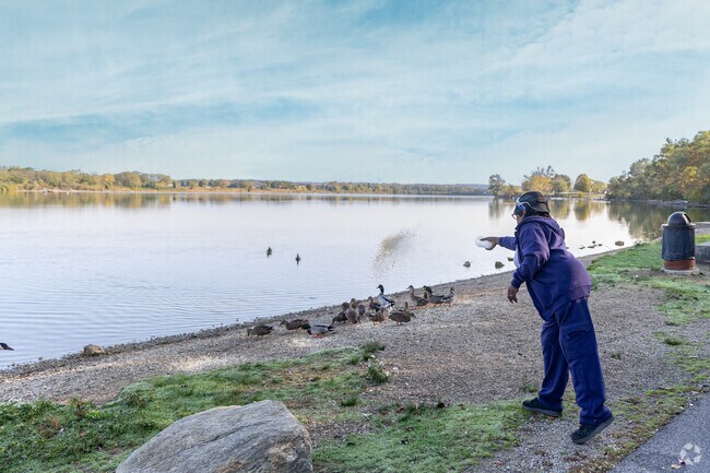 Local Gateway residents enjoy going to Eastwood Metropark to feed the ducks each morning.