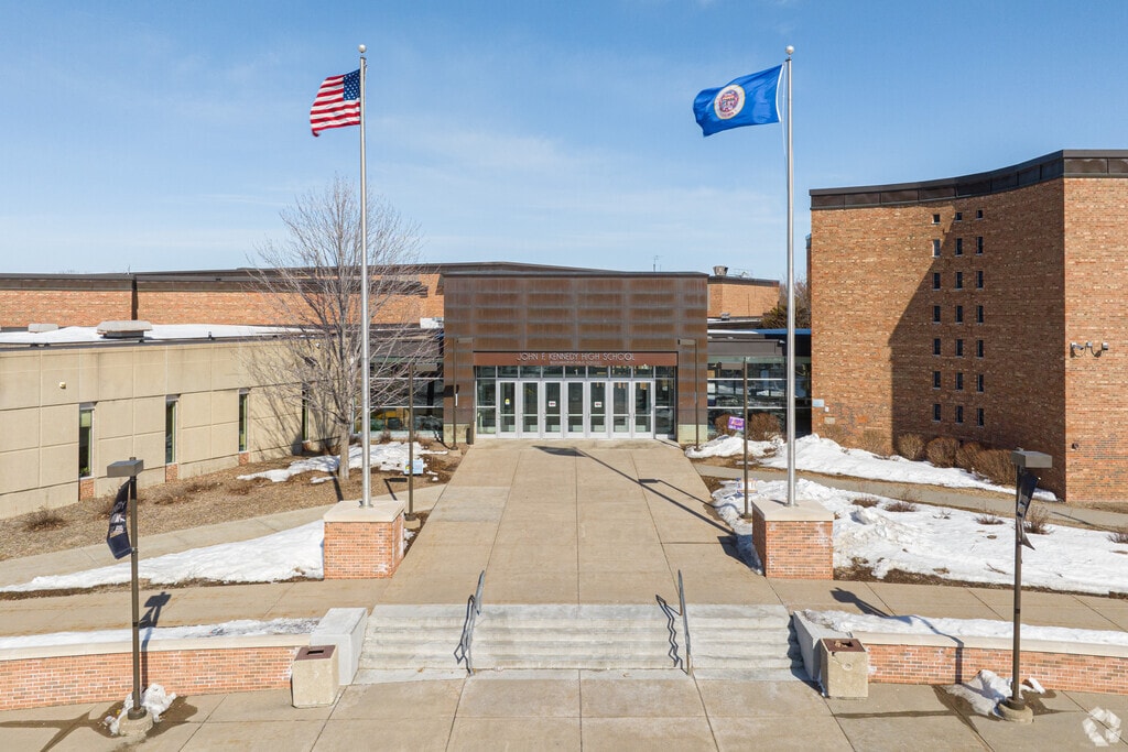 Front entrance to John F. Kennedy High School.