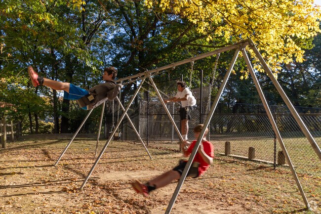Kids swing the day away at Hamilton Road Park in Thornburg.