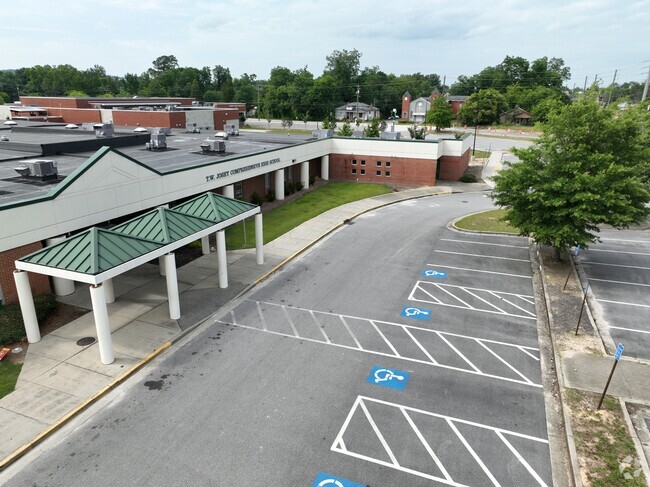 Aerial view of Josey Comprehensive High School in Augusta, GA.