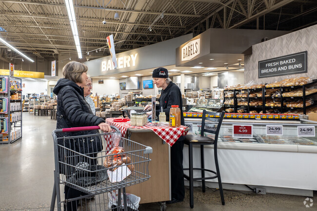HyVee often has samples of new products available for tasting near Diamond Path.
