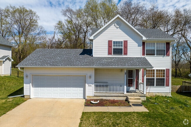 A more modern Two-Story home northeast of the Hoyt-Brubaker school complex.
