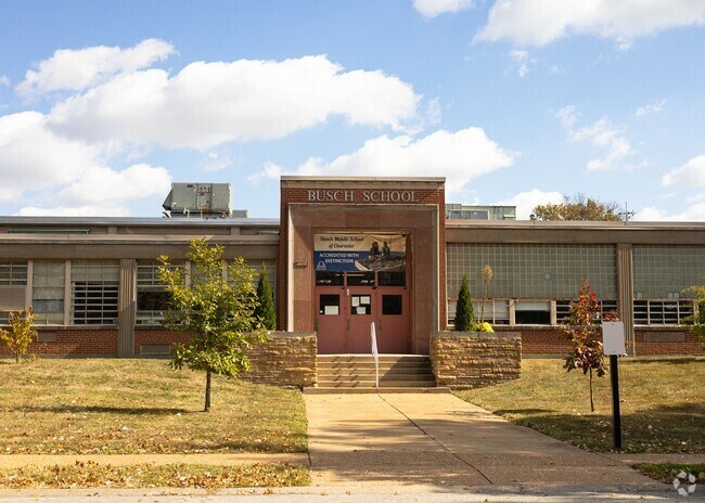 Busch Middle School of Character serves students in the St Louis Hills community.