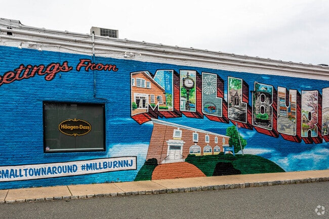 Greetings to Millburn Painted Wall Art Mural