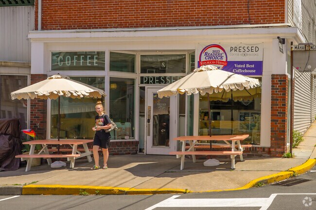 Grab a hot coffee on the way to work at Pressed Coffee in Downtown Pottsville, near Jalappa.
