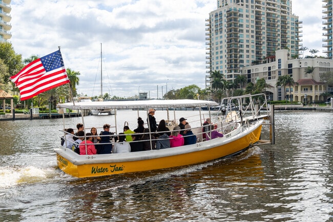 Experience the scenic beauty on a Water Taxi ride in Sailboat Bend near Lauderdale Lakes.