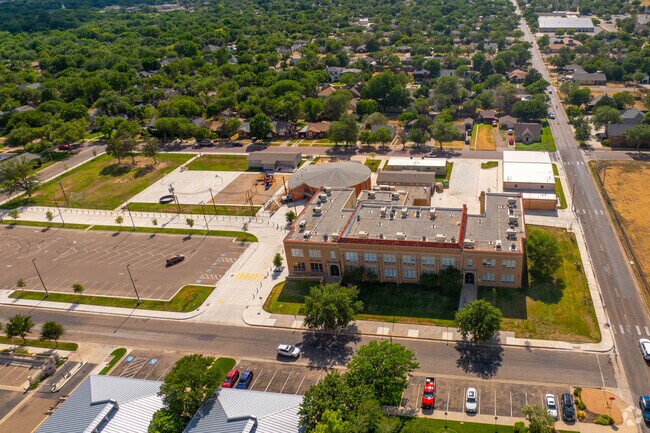 There is plenty of room around the Wolflin Elementary School for students to enjoy.