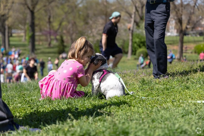 The smallest of Southampton residents get snuggles at the park.