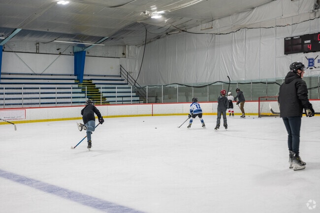 Kids can work on their stick handling at Joseph J Zapustas Ice Arena in Downtown Randolph.
