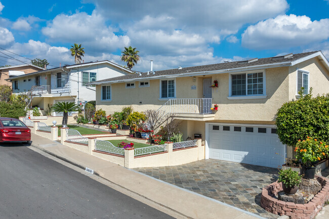 Two story homes nest into the hillsides at Chollas Creek.