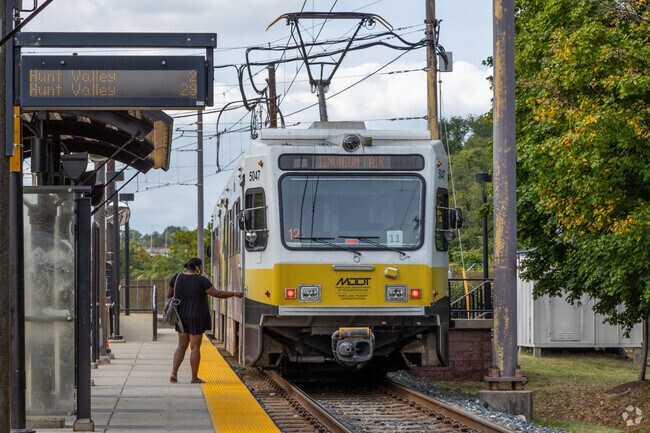 The North Ave Light Rail is a short walk from the Remington neighborhood.