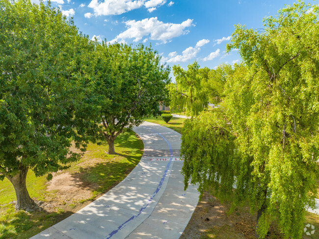 Trees line the track at G. Frank Davidson School.