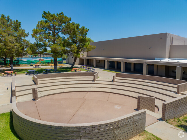 Sunburst Elementary School features an amphitheater for performances.