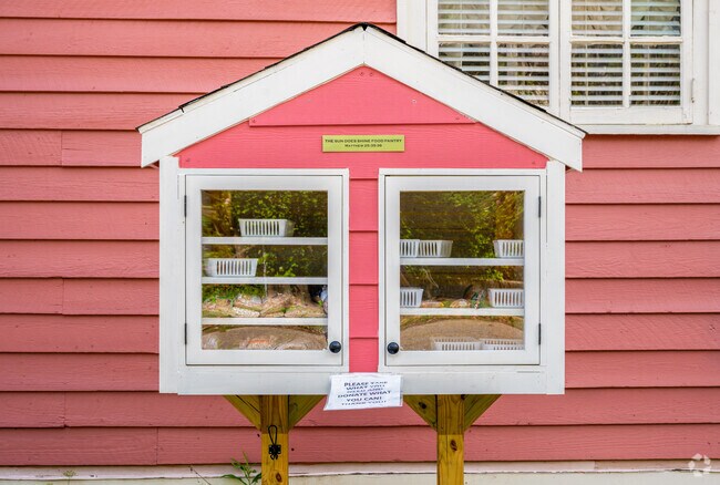 Garden District have small food banks throughout the neighborhood.