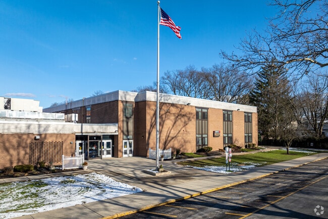 The main building and entrance to School One Elementary School, Scotch Plains, NJ.