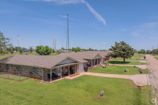 Ranch-style brick homes are popular among Langston residents.
