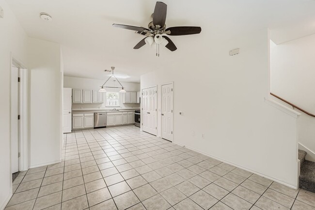 Living/dining area view towards kitchen