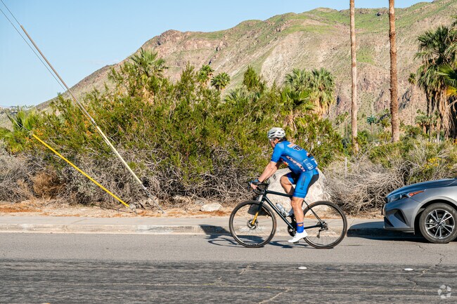 Locals enjoy cycling in the Indian Canyons neighborhood.