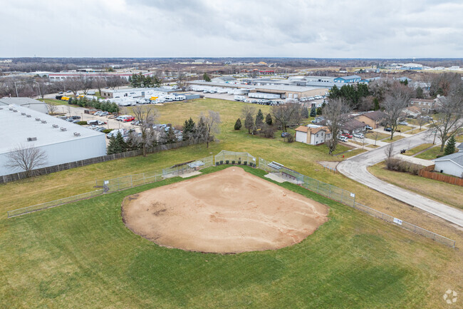Canterbury Elementary School offers a baseball field for students to enjoy.