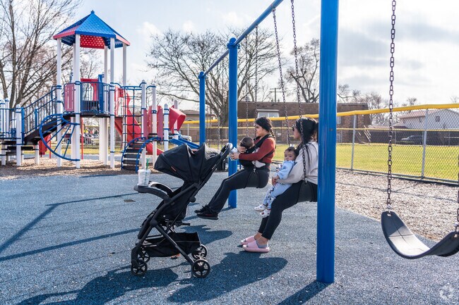 Families love the playground at Memorial Park in Chicago Ridge.