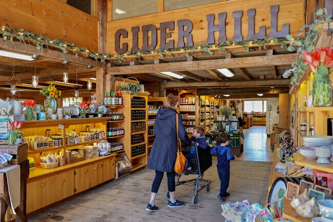 Shop local produce and don't forget a cider donut from Cider Hill.