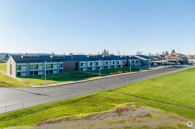 Wide angle shot of Glacier Middle School.