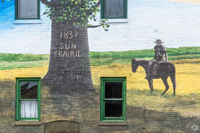 Sun Prairie has beautiful art murals throughout the downtown area near Old Village.