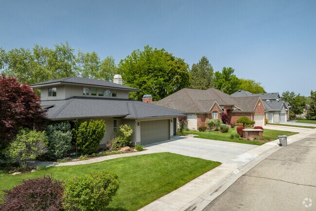Rows of contemporary single family homes in Veterans Park.