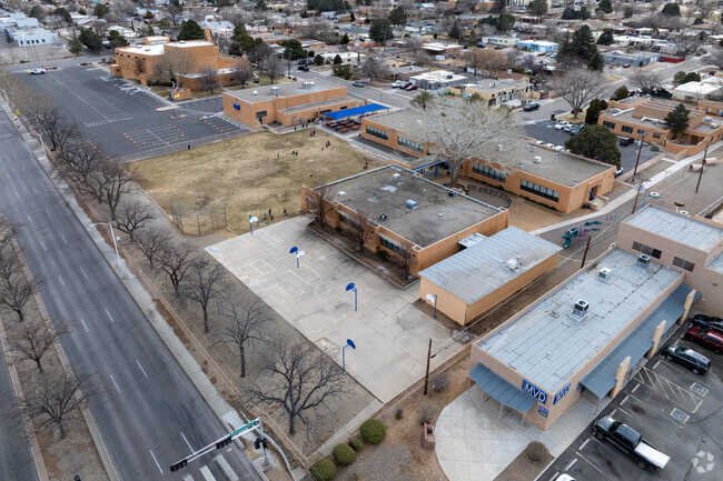 An aerial view of Our Lady of The Assumption Catholic School.